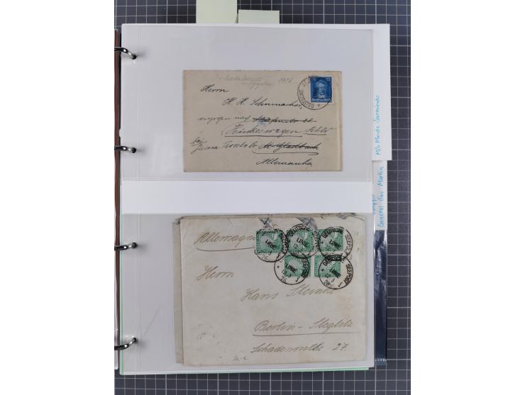 1922/39, kleine Sammlung “DSP LINIE…” (aptiert), “DSP MONTE SARMIENTO”, “DSP GENERAL SAN MARTIN” und “DSP HAMBURG-SÜDAMERIKA 