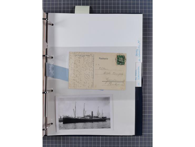 1922/39, kleine Sammlung “DSP LINIE…” (aptiert), “DSP MONTE SARMIENTO”, “DSP GENERAL SAN MARTIN” und “DSP HAMBURG-SÜDAMERIKA 