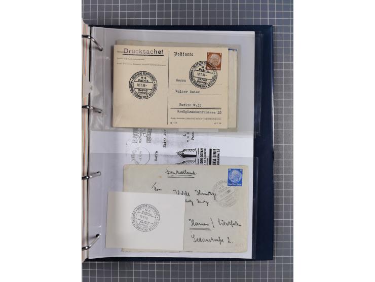 1922/39, kleine Sammlung “DSP LINIE…” (aptiert), “DSP MONTE SARMIENTO”, “DSP GENERAL SAN MARTIN” und “DSP HAMBURG-SÜDAMERIKA 