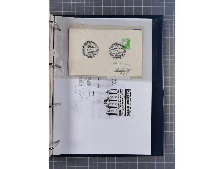 1922/39, kleine Sammlung “DSP LINIE…” (aptiert), “DSP MONTE SARMIENTO”, “DSP GENERAL SAN MARTIN” und “DSP HAMBURG-SÜDAMERIKA 