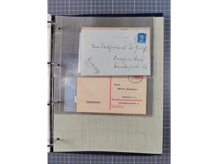 1873/1932, kleine Sammlung “DSP LINIE BREMEN-CUBA” mit 10 Briefen, Karten und Ganzsachen, dabei Bedarfspost. Dazu sieben Brie