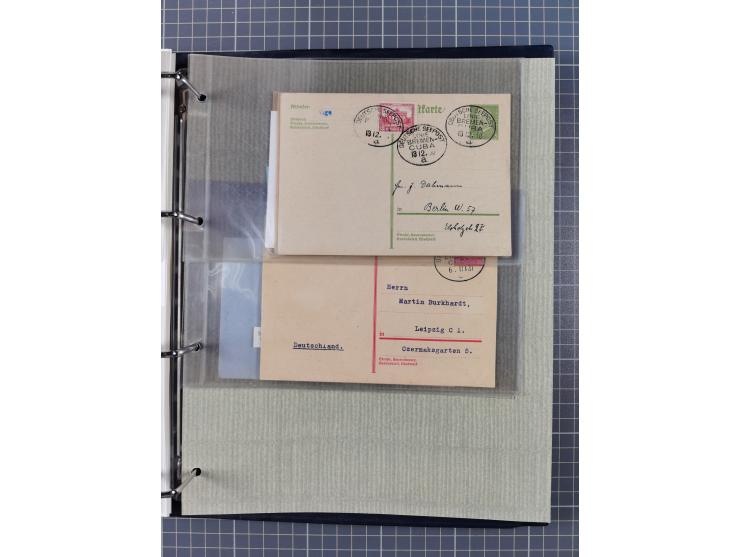 1873/1932, kleine Sammlung “DSP LINIE BREMEN-CUBA” mit 10 Briefen, Karten und Ganzsachen, dabei Bedarfspost. Dazu sieben Brie