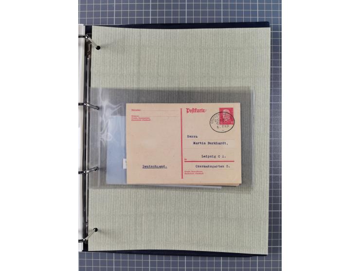 1873/1932, kleine Sammlung “DSP LINIE BREMEN-CUBA” mit 10 Briefen, Karten und Ganzsachen, dabei Bedarfspost. Dazu sieben Brie