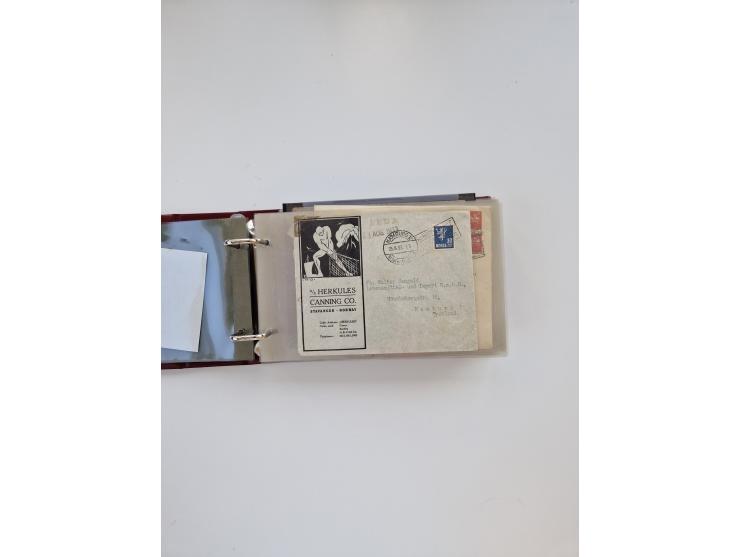 Norwegen: 1855/1980 (ca.), &nbsp;Sammlung &nbsp;mit ca. 240 Briefen, Karten und GSK mit viel Post vor 1945 mit besseren Stemp