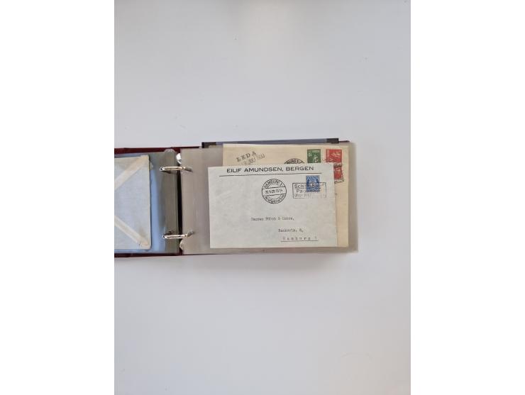 Norwegen: 1855/1980 (ca.), &nbsp;Sammlung &nbsp;mit ca. 240 Briefen, Karten und GSK mit viel Post vor 1945 mit besseren Stemp