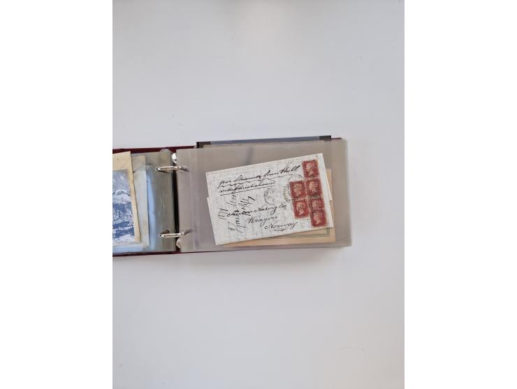 Norwegen: 1855/1980 (ca.), &nbsp;Sammlung &nbsp;mit ca. 240 Briefen, Karten und GSK mit viel Post vor 1945 mit besseren Stemp