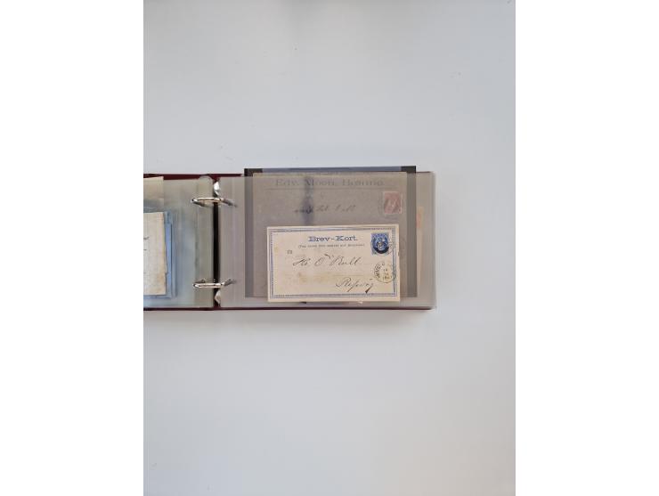 Norwegen: 1855/1980 (ca.), &nbsp;Sammlung &nbsp;mit ca. 240 Briefen, Karten und GSK mit viel Post vor 1945 mit besseren Stemp