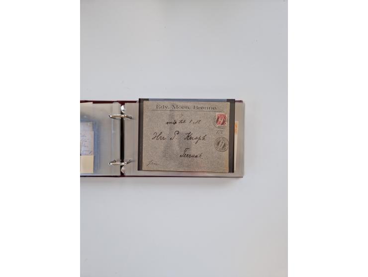 Norwegen: 1855/1980 (ca.), &nbsp;Sammlung &nbsp;mit ca. 240 Briefen, Karten und GSK mit viel Post vor 1945 mit besseren Stemp