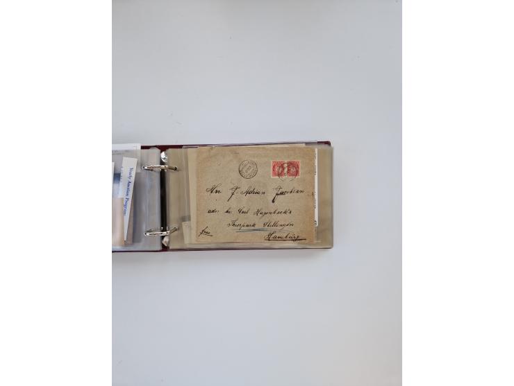 Norwegen: 1855/1980 (ca.), &nbsp;Sammlung &nbsp;mit ca. 240 Briefen, Karten und GSK mit viel Post vor 1945 mit besseren Stemp