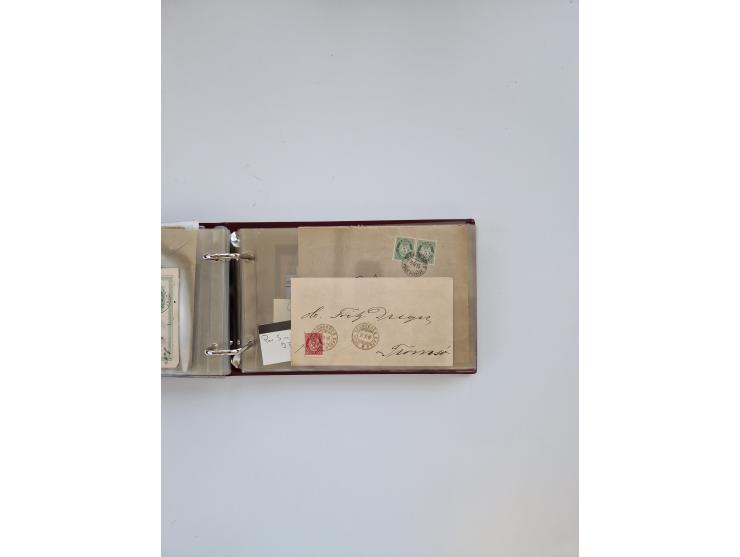 Norwegen: 1855/1980 (ca.), &nbsp;Sammlung &nbsp;mit ca. 240 Briefen, Karten und GSK mit viel Post vor 1945 mit besseren Stemp