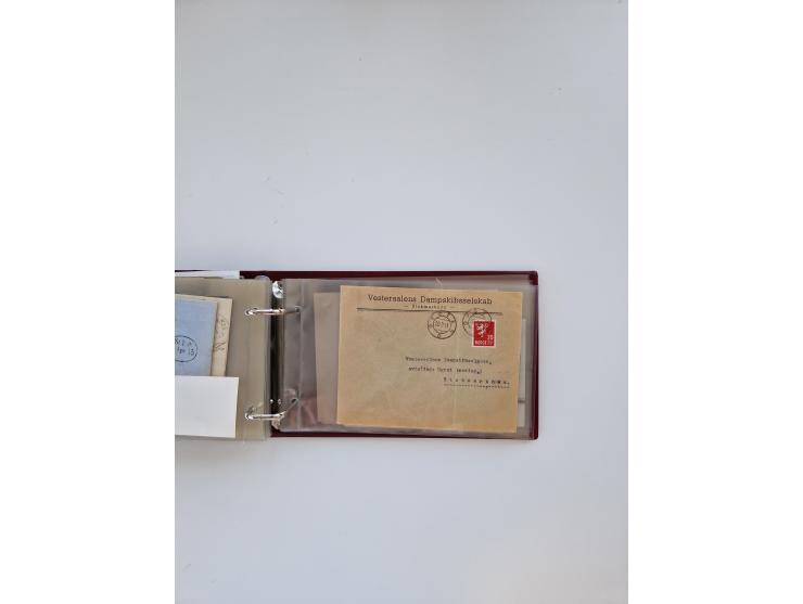 Norwegen: 1855/1980 (ca.), &nbsp;Sammlung &nbsp;mit ca. 240 Briefen, Karten und GSK mit viel Post vor 1945 mit besseren Stemp