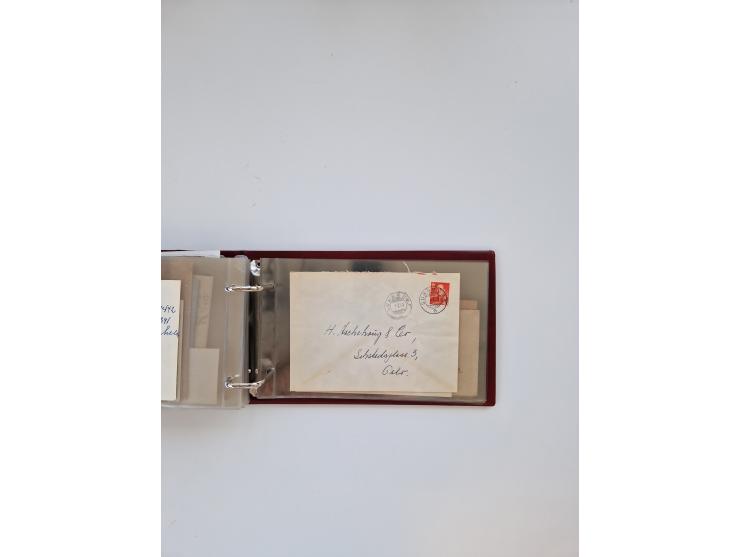 Norwegen: 1855/1980 (ca.), &nbsp;Sammlung &nbsp;mit ca. 240 Briefen, Karten und GSK mit viel Post vor 1945 mit besseren Stemp