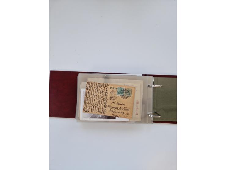 Norwegen: 1855/1980 (ca.), &nbsp;Sammlung &nbsp;mit ca. 240 Briefen, Karten und GSK mit viel Post vor 1945 mit besseren Stemp