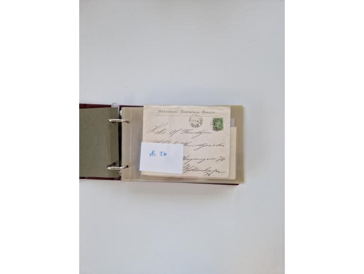 Norwegen: 1855/1980 (ca.), &nbsp;Sammlung &nbsp;mit ca. 240 Briefen, Karten und GSK mit viel Post vor 1945 mit besseren Stemp