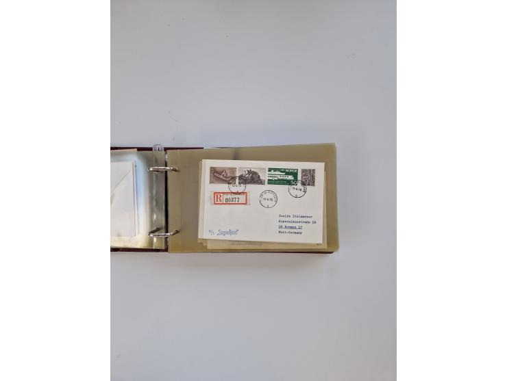 Norwegen: 1855/1980 (ca.), &nbsp;Sammlung &nbsp;mit ca. 240 Briefen, Karten und GSK mit viel Post vor 1945 mit besseren Stemp