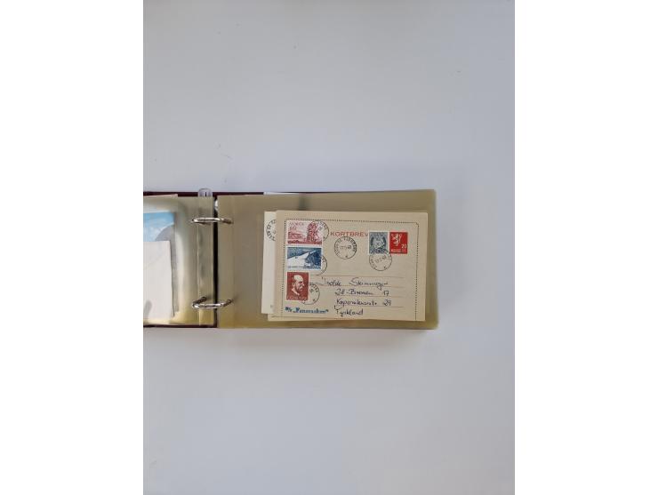 Norwegen: 1855/1980 (ca.), &nbsp;Sammlung &nbsp;mit ca. 240 Briefen, Karten und GSK mit viel Post vor 1945 mit besseren Stemp