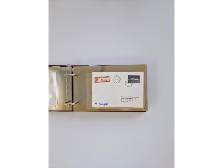 Norwegen: 1855/1980 (ca.), &nbsp;Sammlung &nbsp;mit ca. 240 Briefen, Karten und GSK mit viel Post vor 1945 mit besseren Stemp