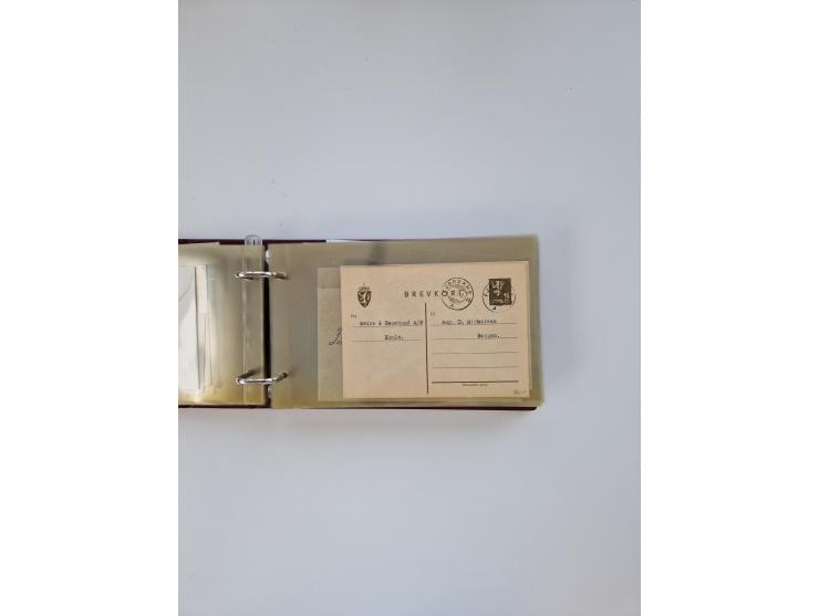 Norwegen: 1855/1980 (ca.), &nbsp;Sammlung &nbsp;mit ca. 240 Briefen, Karten und GSK mit viel Post vor 1945 mit besseren Stemp