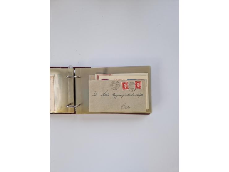 Norwegen: 1855/1980 (ca.), &nbsp;Sammlung &nbsp;mit ca. 240 Briefen, Karten und GSK mit viel Post vor 1945 mit besseren Stemp