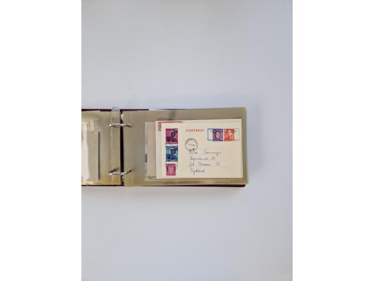 Norwegen: 1855/1980 (ca.), &nbsp;Sammlung &nbsp;mit ca. 240 Briefen, Karten und GSK mit viel Post vor 1945 mit besseren Stemp