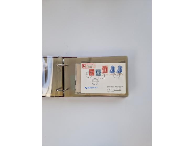 Norwegen: 1855/1980 (ca.), &nbsp;Sammlung &nbsp;mit ca. 240 Briefen, Karten und GSK mit viel Post vor 1945 mit besseren Stemp