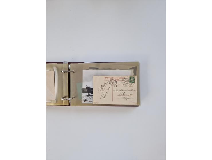 Norwegen: 1855/1980 (ca.), &nbsp;Sammlung &nbsp;mit ca. 240 Briefen, Karten und GSK mit viel Post vor 1945 mit besseren Stemp