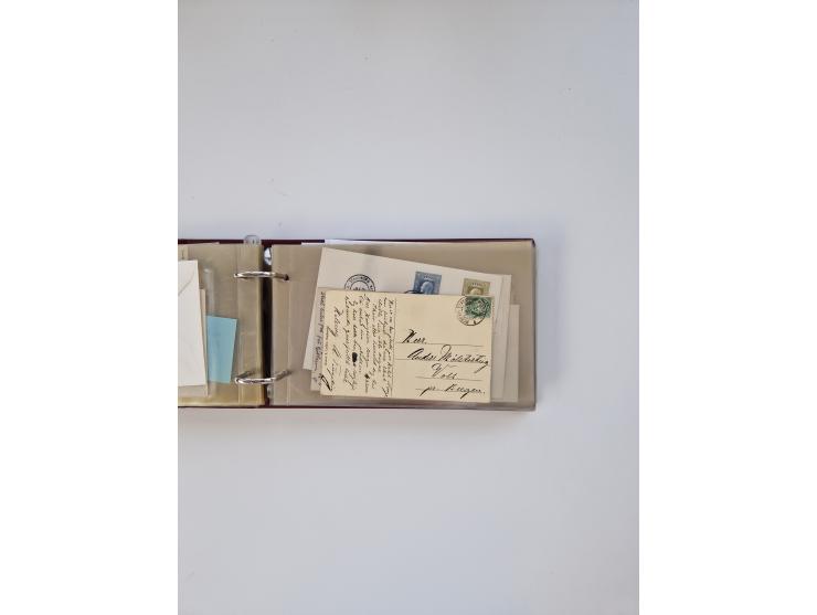 Norwegen: 1855/1980 (ca.), &nbsp;Sammlung &nbsp;mit ca. 240 Briefen, Karten und GSK mit viel Post vor 1945 mit besseren Stemp