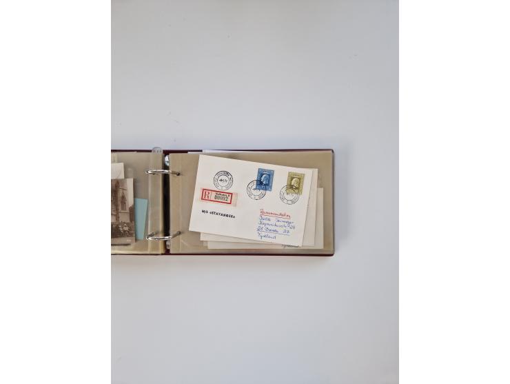 Norwegen: 1855/1980 (ca.), &nbsp;Sammlung &nbsp;mit ca. 240 Briefen, Karten und GSK mit viel Post vor 1945 mit besseren Stemp