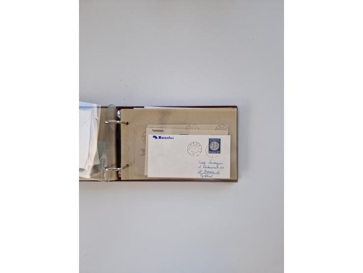 Norwegen: 1855/1980 (ca.), &nbsp;Sammlung &nbsp;mit ca. 240 Briefen, Karten und GSK mit viel Post vor 1945 mit besseren Stemp