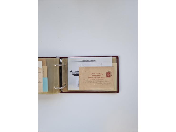 Norwegen: 1855/1980 (ca.), &nbsp;Sammlung &nbsp;mit ca. 240 Briefen, Karten und GSK mit viel Post vor 1945 mit besseren Stemp