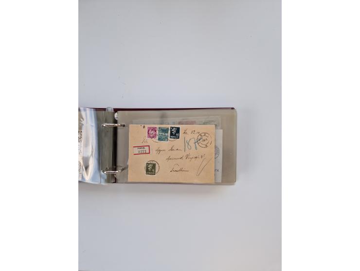 Norwegen: 1855/1980 (ca.), &nbsp;Sammlung &nbsp;mit ca. 240 Briefen, Karten und GSK mit viel Post vor 1945 mit besseren Stemp