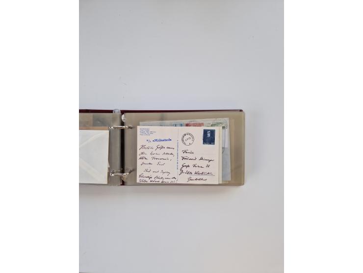 Norwegen: 1855/1980 (ca.), &nbsp;Sammlung &nbsp;mit ca. 240 Briefen, Karten und GSK mit viel Post vor 1945 mit besseren Stemp