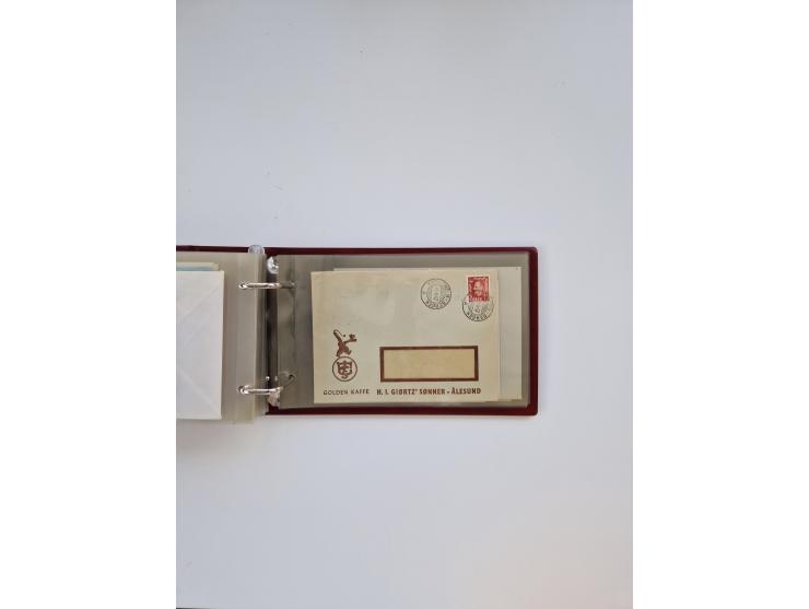 Norwegen: 1855/1980 (ca.), &nbsp;Sammlung &nbsp;mit ca. 240 Briefen, Karten und GSK mit viel Post vor 1945 mit besseren Stemp