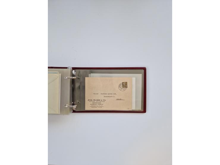 Norwegen: 1855/1980 (ca.), &nbsp;Sammlung &nbsp;mit ca. 240 Briefen, Karten und GSK mit viel Post vor 1945 mit besseren Stemp