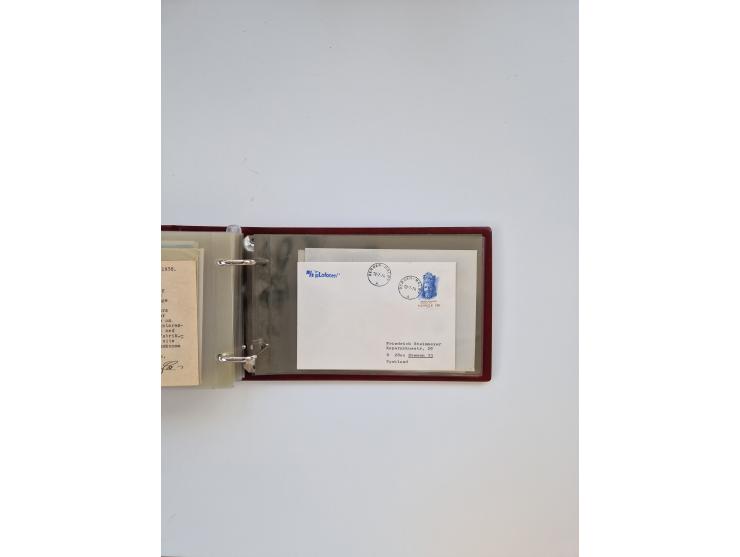 Norwegen: 1855/1980 (ca.), &nbsp;Sammlung &nbsp;mit ca. 240 Briefen, Karten und GSK mit viel Post vor 1945 mit besseren Stemp