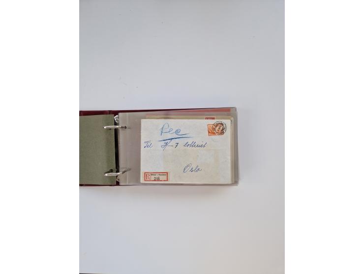 Norwegen: 1855/1980 (ca.), &nbsp;Sammlung &nbsp;mit ca. 240 Briefen, Karten und GSK mit viel Post vor 1945 mit besseren Stemp