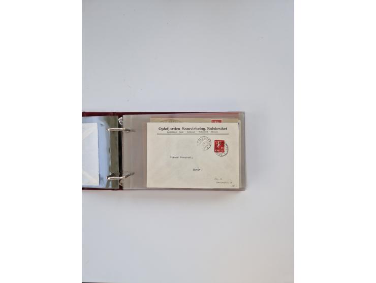 Norwegen: 1855/1980 (ca.), &nbsp;Sammlung &nbsp;mit ca. 240 Briefen, Karten und GSK mit viel Post vor 1945 mit besseren Stemp