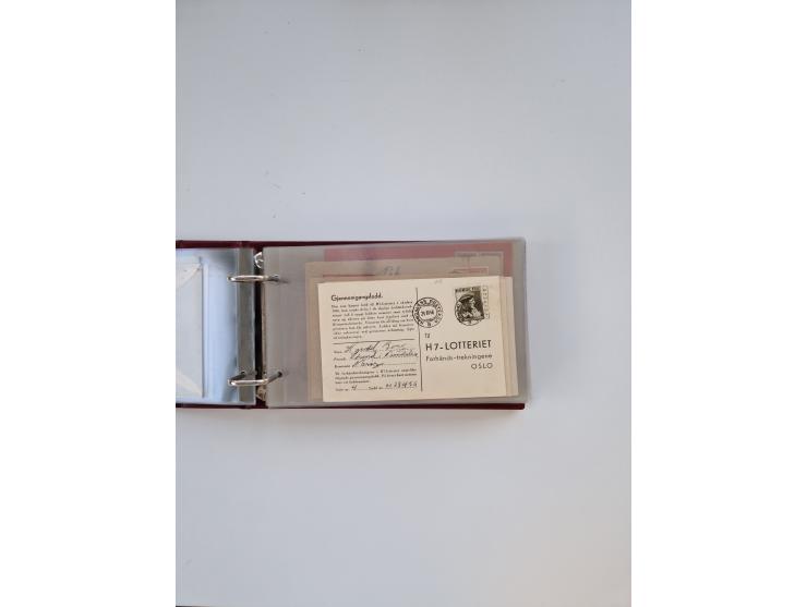 Norwegen: 1855/1980 (ca.), &nbsp;Sammlung &nbsp;mit ca. 240 Briefen, Karten und GSK mit viel Post vor 1945 mit besseren Stemp