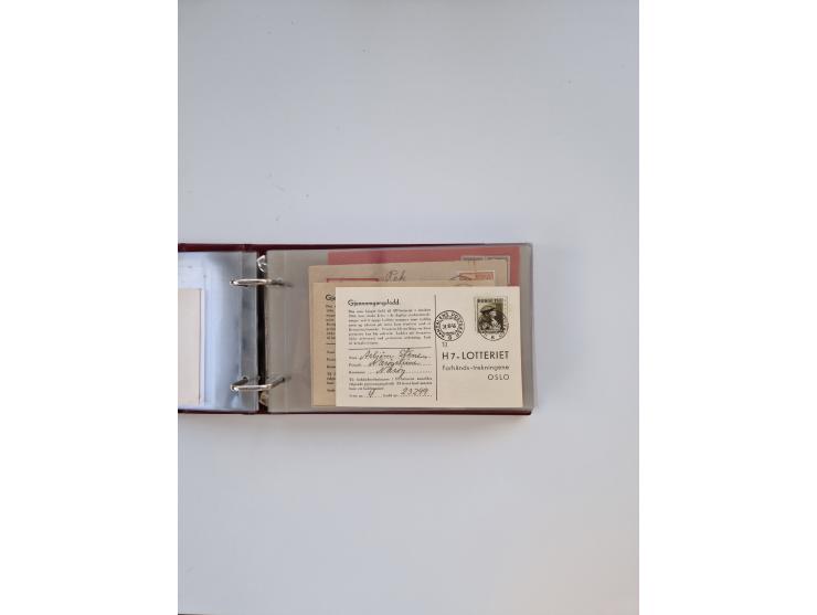 Norwegen: 1855/1980 (ca.), &nbsp;Sammlung &nbsp;mit ca. 240 Briefen, Karten und GSK mit viel Post vor 1945 mit besseren Stemp