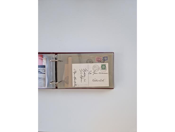 Norwegen: 1855/1980 (ca.), &nbsp;Sammlung &nbsp;mit ca. 240 Briefen, Karten und GSK mit viel Post vor 1945 mit besseren Stemp