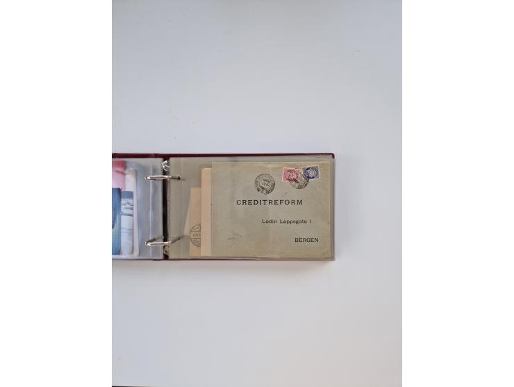 Norwegen: 1855/1980 (ca.), &nbsp;Sammlung &nbsp;mit ca. 240 Briefen, Karten und GSK mit viel Post vor 1945 mit besseren Stemp