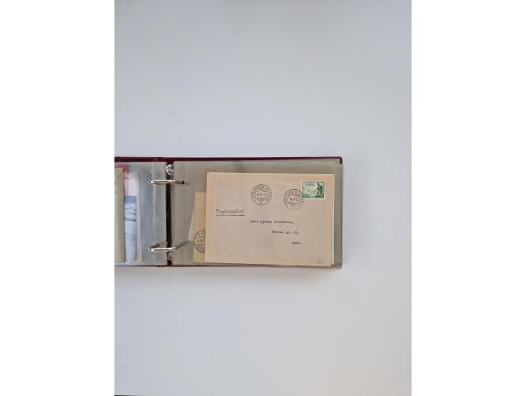 Norwegen: 1855/1980 (ca.), &nbsp;Sammlung &nbsp;mit ca. 240 Briefen, Karten und GSK mit viel Post vor 1945 mit besseren Stemp