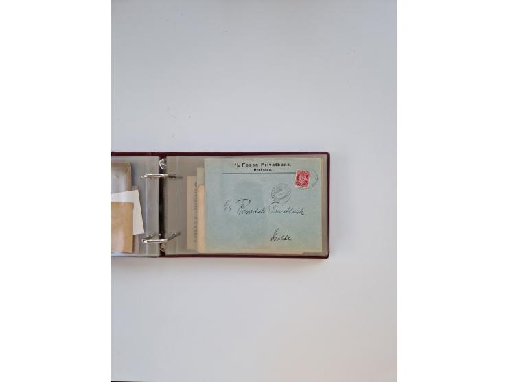 Norwegen: 1855/1980 (ca.), &nbsp;Sammlung &nbsp;mit ca. 240 Briefen, Karten und GSK mit viel Post vor 1945 mit besseren Stemp