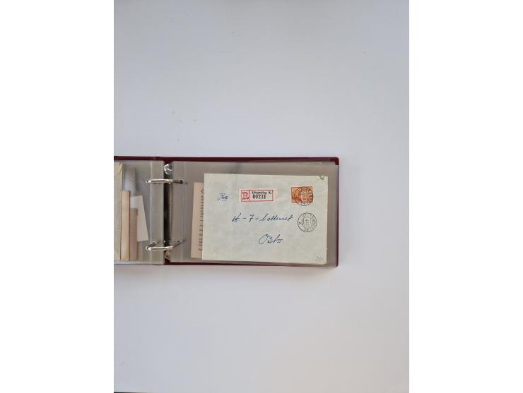 Norwegen: 1855/1980 (ca.), &nbsp;Sammlung &nbsp;mit ca. 240 Briefen, Karten und GSK mit viel Post vor 1945 mit besseren Stemp