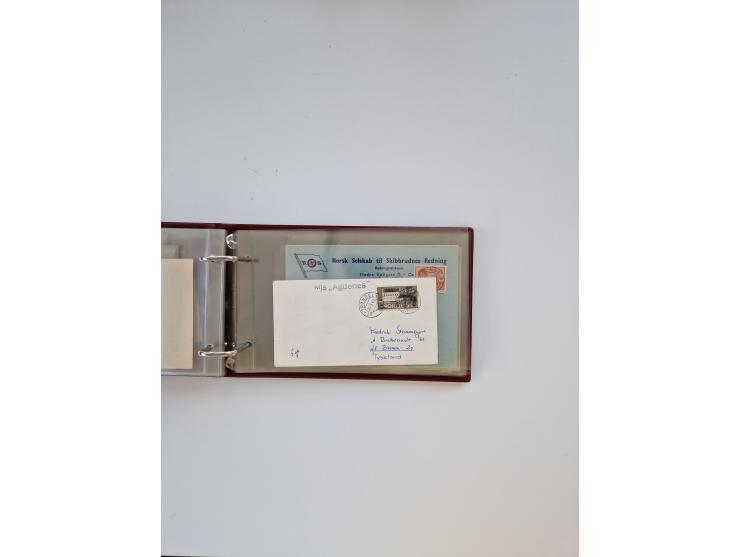 Norwegen: 1855/1980 (ca.), &nbsp;Sammlung &nbsp;mit ca. 240 Briefen, Karten und GSK mit viel Post vor 1945 mit besseren Stemp