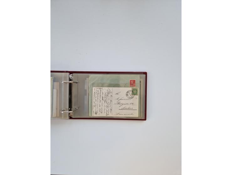 Norwegen: 1855/1980 (ca.), &nbsp;Sammlung &nbsp;mit ca. 240 Briefen, Karten und GSK mit viel Post vor 1945 mit besseren Stemp