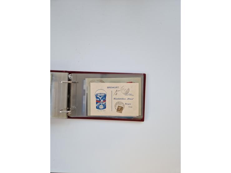 Norwegen: 1855/1980 (ca.), &nbsp;Sammlung &nbsp;mit ca. 240 Briefen, Karten und GSK mit viel Post vor 1945 mit besseren Stemp