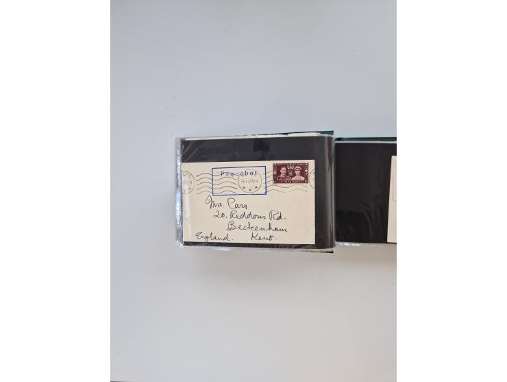 Norwegen: 1855/1980 (ca.), &nbsp;Sammlung &nbsp;mit ca. 240 Briefen, Karten und GSK mit viel Post vor 1945 mit besseren Stemp