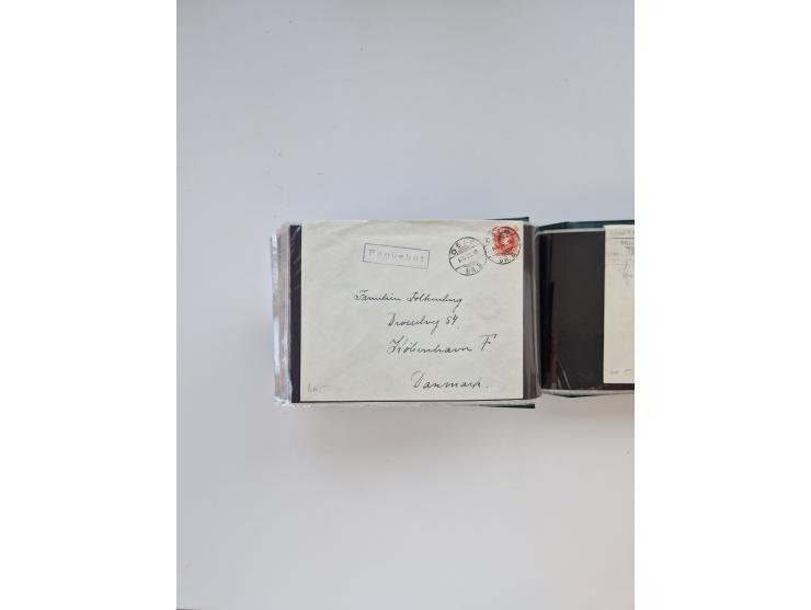 Norwegen: 1855/1980 (ca.), &nbsp;Sammlung &nbsp;mit ca. 240 Briefen, Karten und GSK mit viel Post vor 1945 mit besseren Stemp