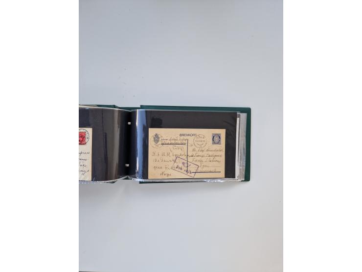 Norwegen: 1855/1980 (ca.), &nbsp;Sammlung &nbsp;mit ca. 240 Briefen, Karten und GSK mit viel Post vor 1945 mit besseren Stemp